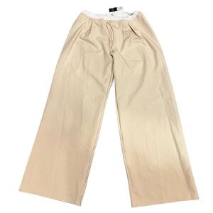 Fashion Nova Cream Wide Leg Trousers  NWT Size L‎